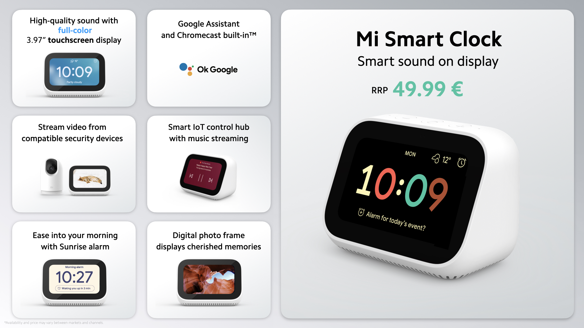 Xiaomi представила Mi Smart Clock: умный дисплей со встроенным Google  Assistant и Chromecast за 49 евро | gagadget.com