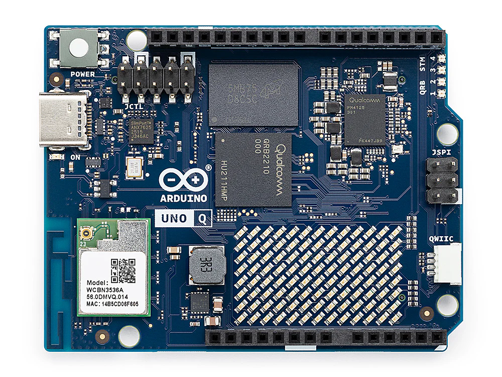 Main view of the Arduino UNO Q board
