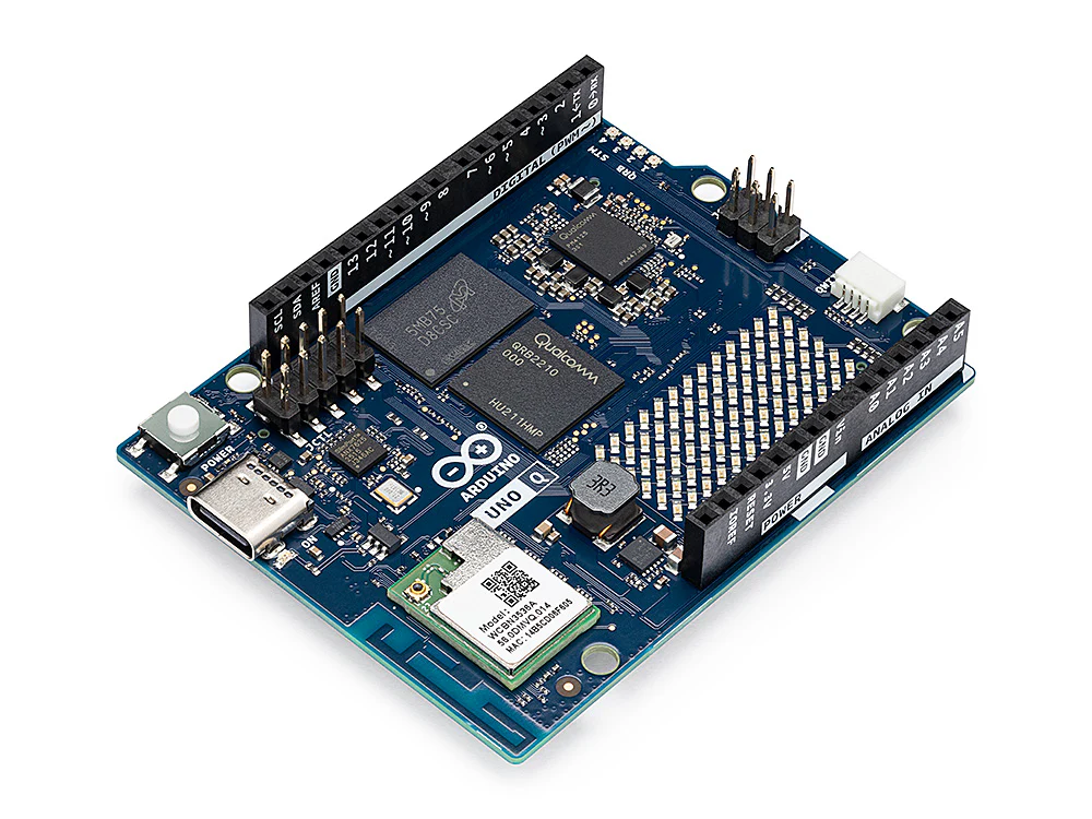 ISO view of the Arduino UNO Q board