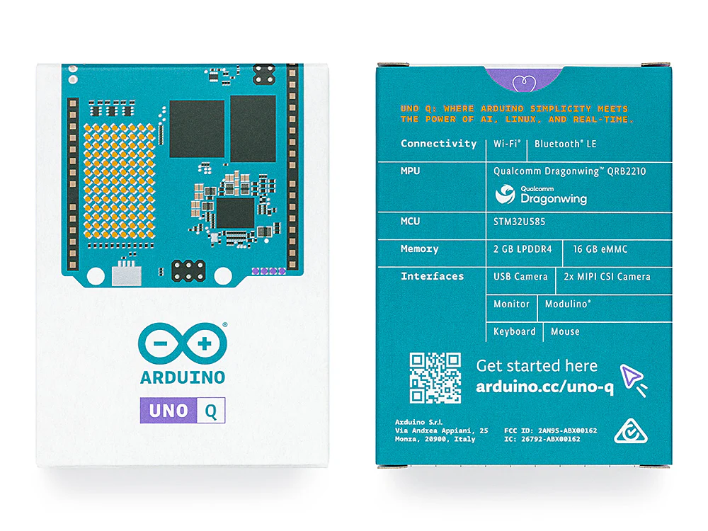 Packaging of the Arduino UNO Q board