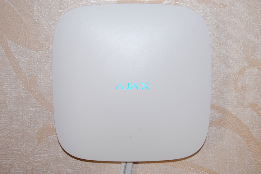 This is how Ajax Hub looks when attached to the wall