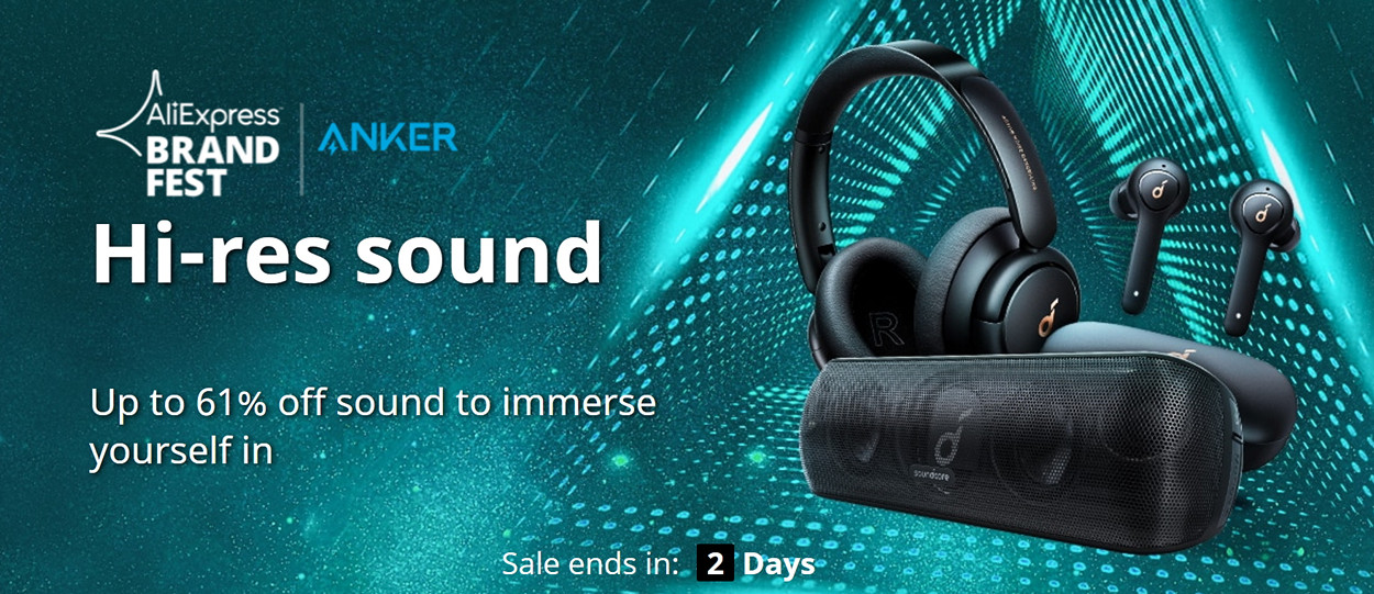 Распродажа Anker: наушники и беспроводные колонки SoundCore с хорошей скидкой
