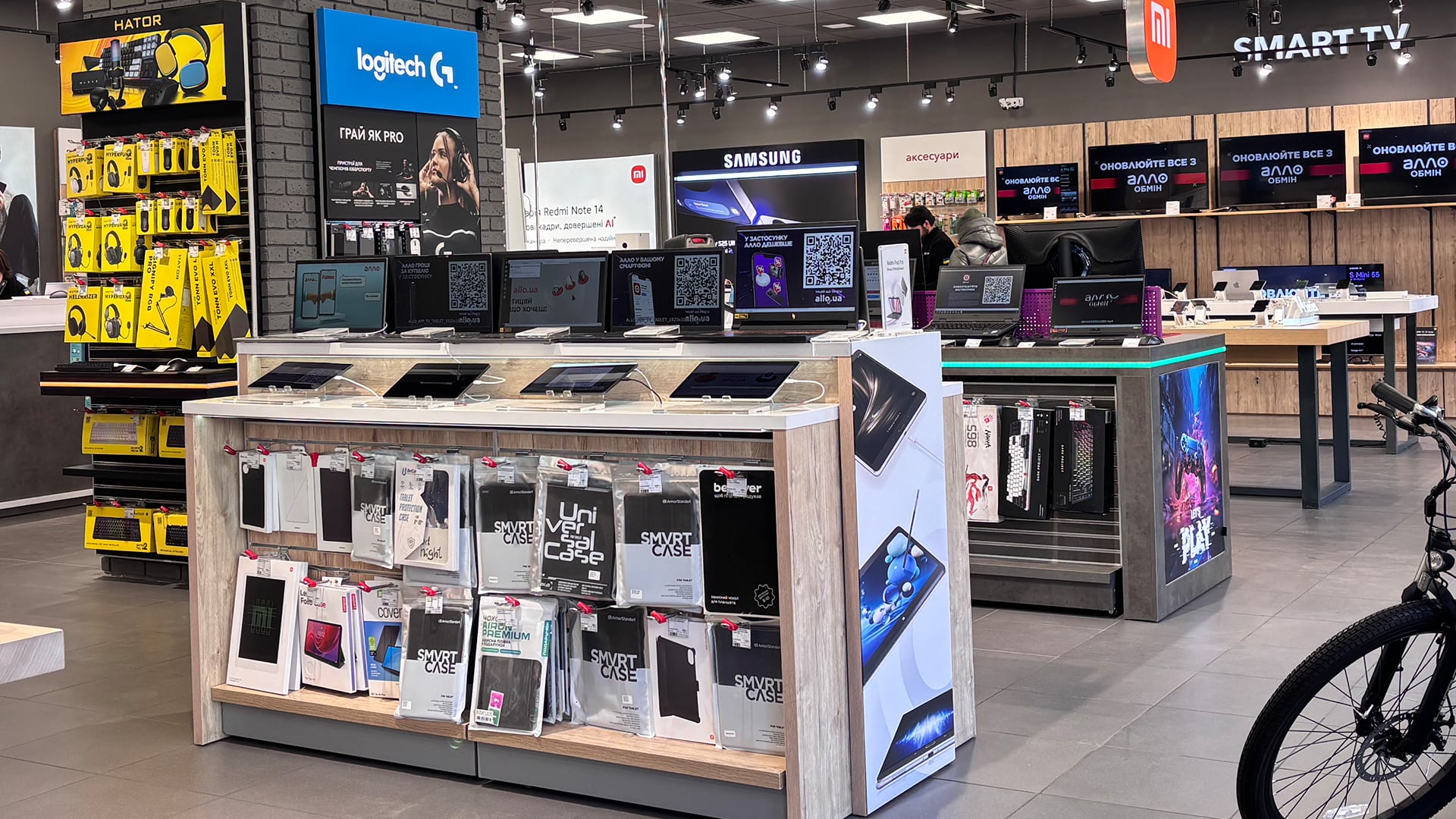 Ассортимент техники в новом магазине