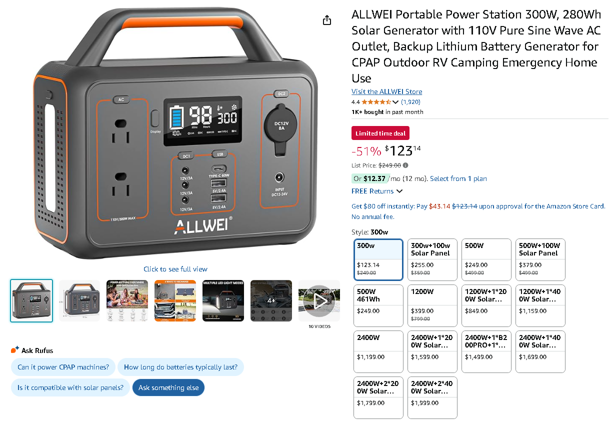 ALLWEI Portable Power Station Image Screenshot of the ALLWEI Portable Power Station