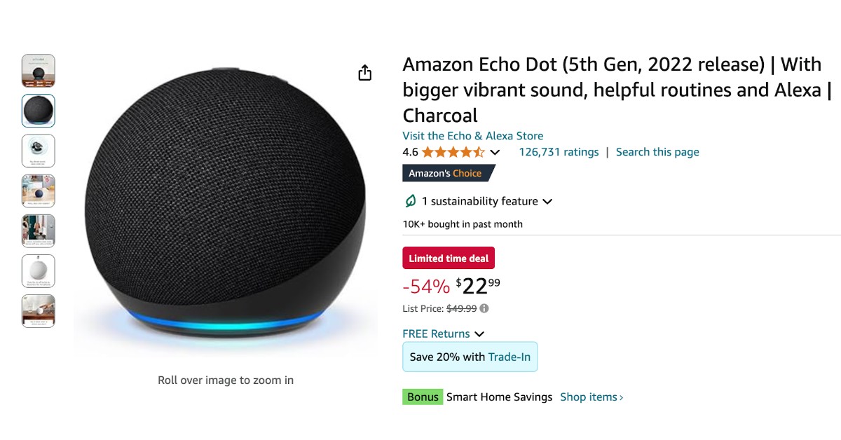 Amazon Echo Dot with a $27 Discount Great Opportunity to Buy