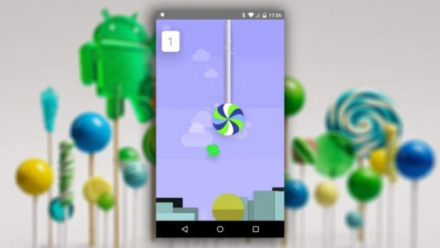 Google запихнула в 5.0 Lollipop пасхалку в виде клона игры Flappy Bird