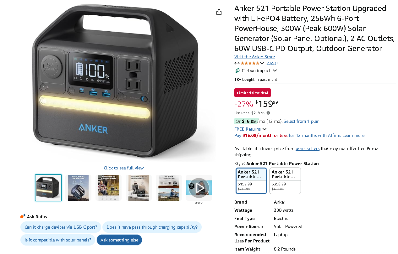 Anker 521 Power Station Screenshot of the Anker 521 Power Station