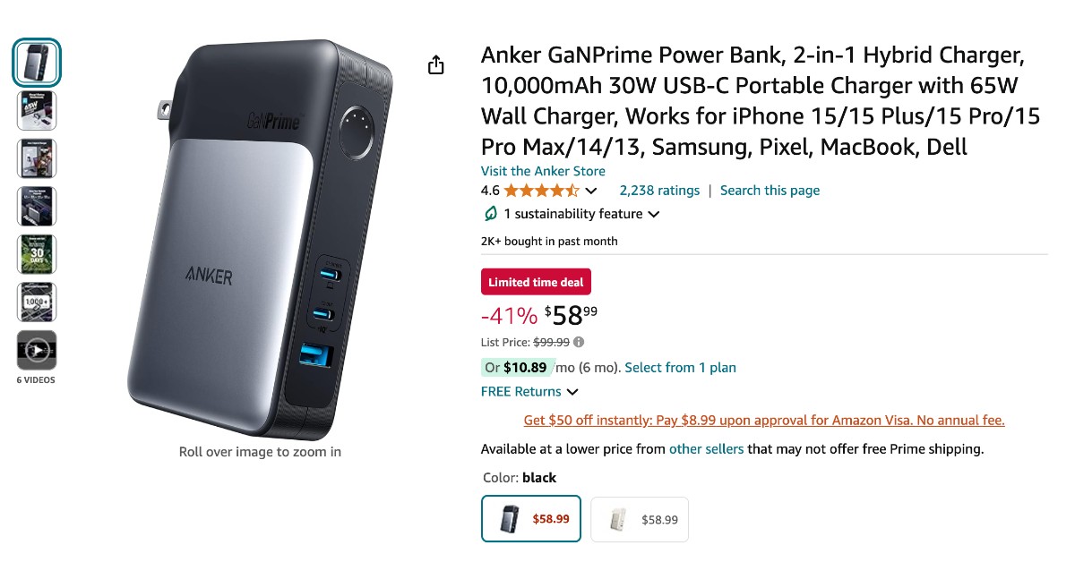 Anker GaNPrime Power Bank - NOW $41 Discount!