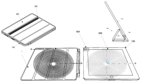 Apple патентует беспроводную зарядку iPad от Smart Cover
