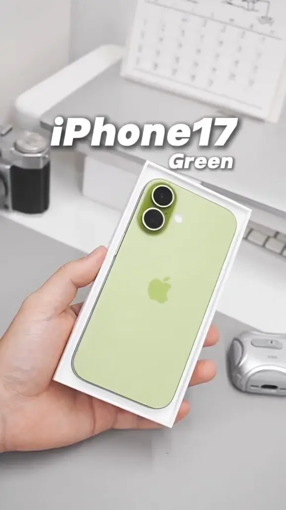 Probable green colour of the iPhone 17