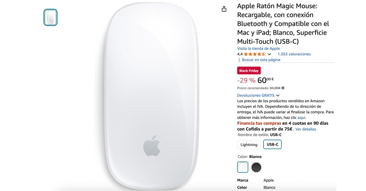 ¡Magic Mouse de Apple con un descuento limitado de 25€!