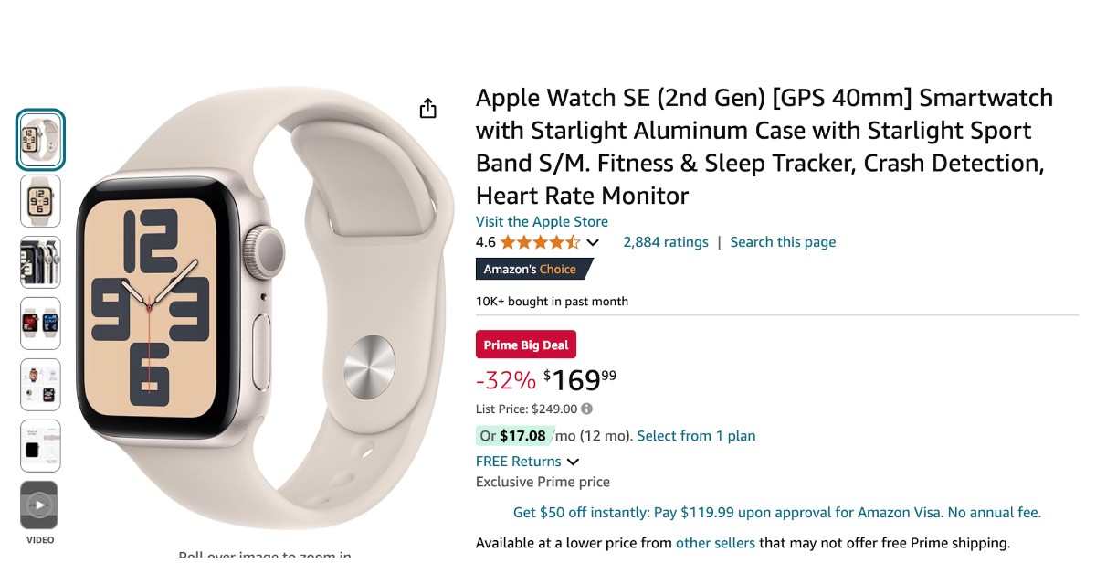 Apple Watch SE (2nd Gen) - $80 Discount - Buy Now!