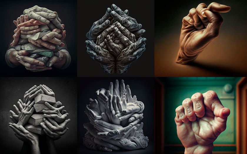 L'irraggiungibile apice dell'arte: perché l'intelligenza artificiale di Midjourney disegna 6 dita sulle mani e come si può rimediare? 