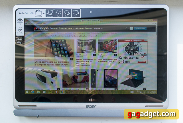 Обзор планшета-трансформера Acer Aspire Switch 10-10