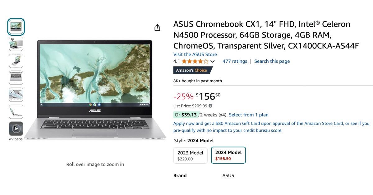 ASUS Chromebook CX1 - Now $53 Off! Great Opportunity!