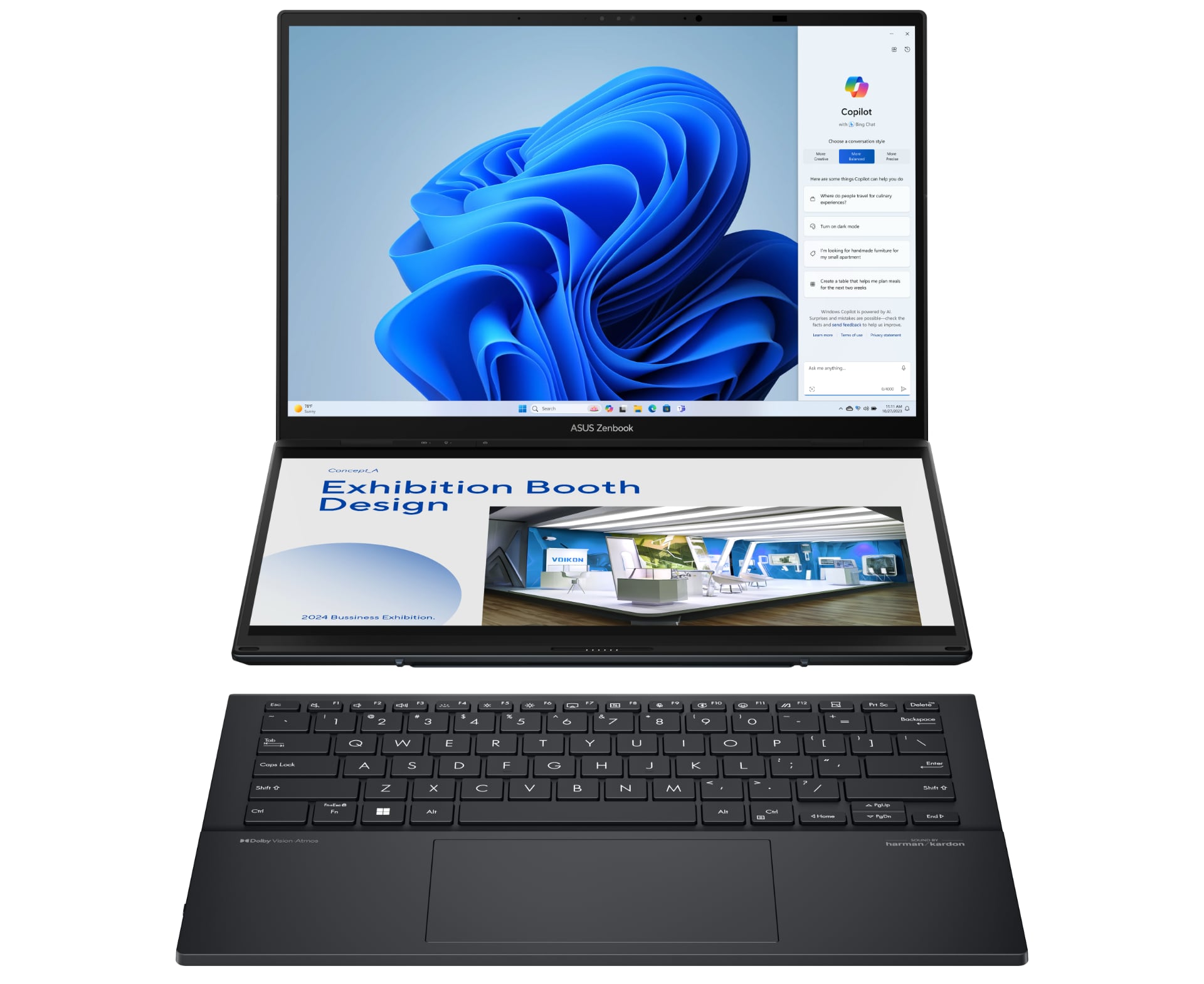 ASUS Zenbook DUO с внешней клавиатурой