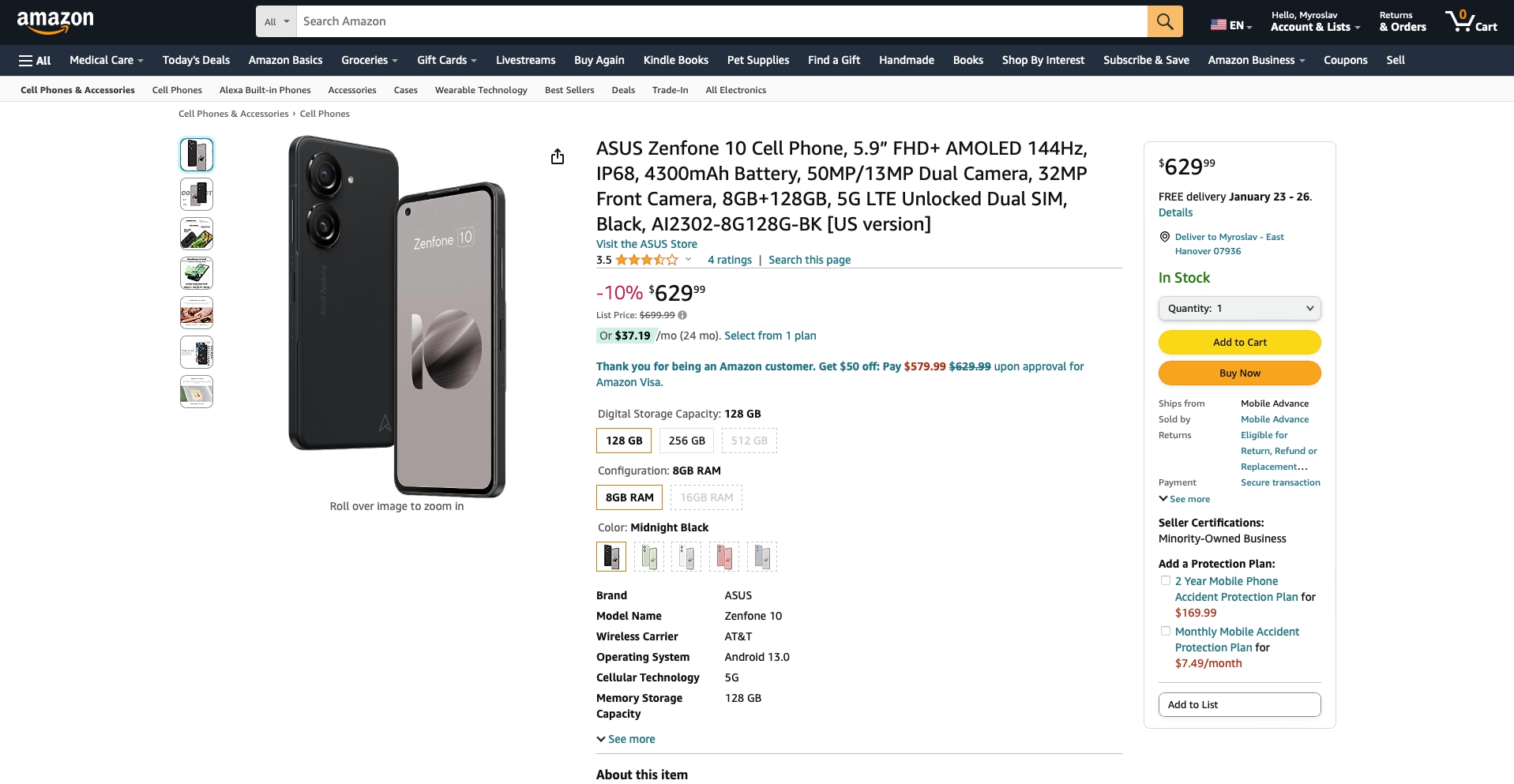 ASUS Zenfone 10 8GB RAM 256GB • See the best prices »