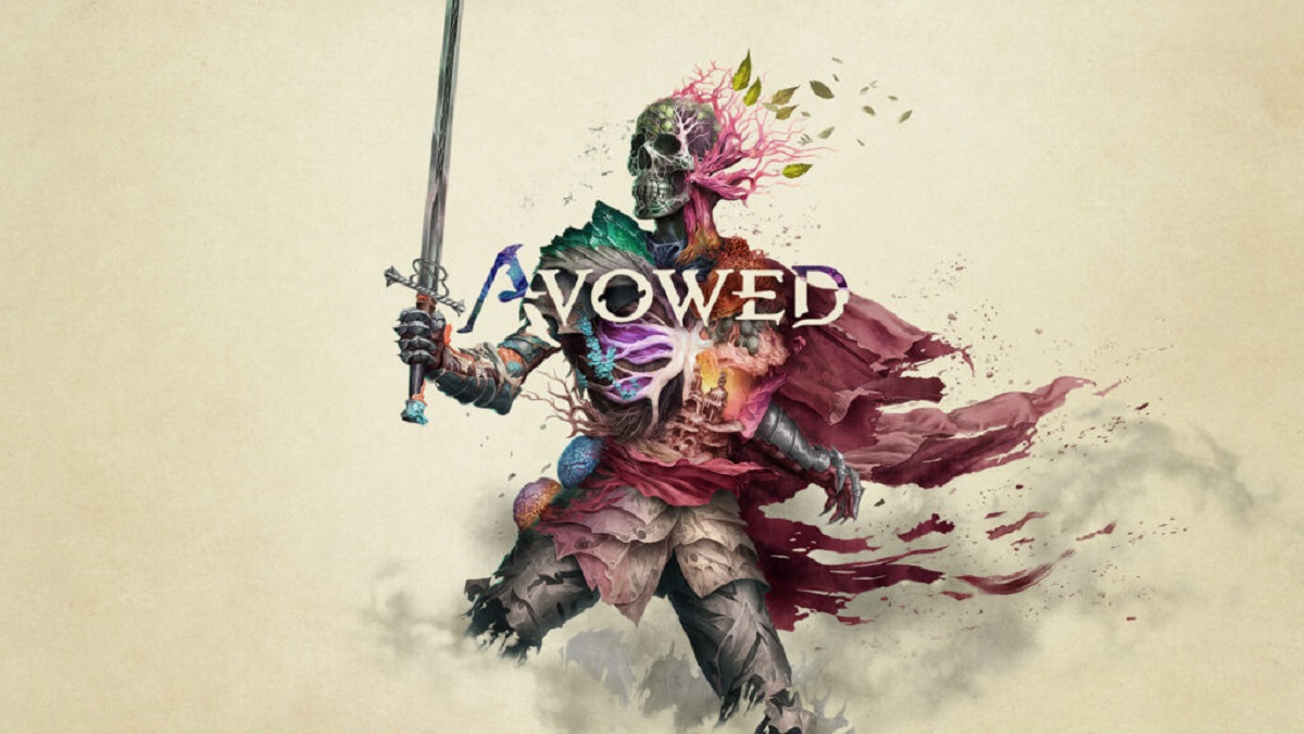 Een dynamische achtergrond met belangrijke kunst uit de RPG Avowed is beschikbaar op Xbox Series-consoles