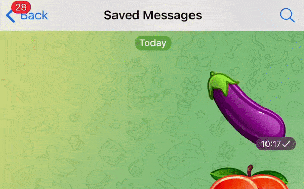 Telegram at Apple's request removed the vulgar eggplant emoji 