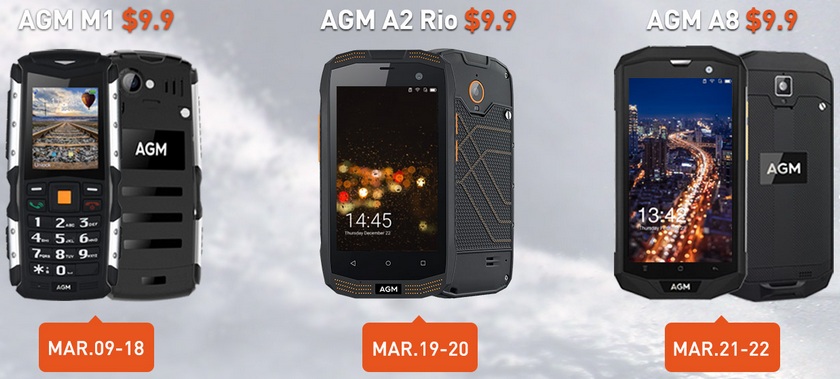 Распродажа смартфонов AGM: цены от $9.9-2