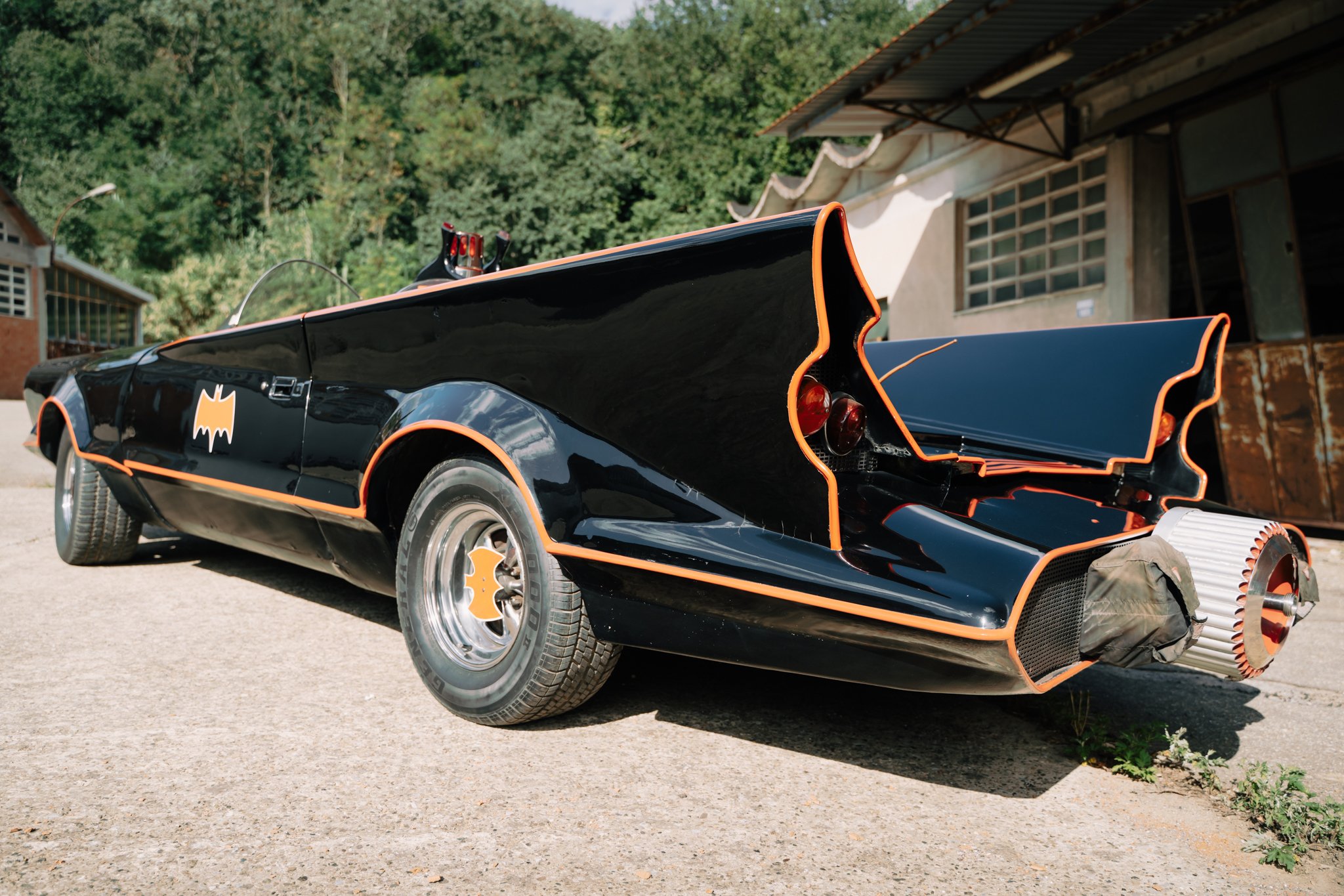 A Batmobile with a futuristic design