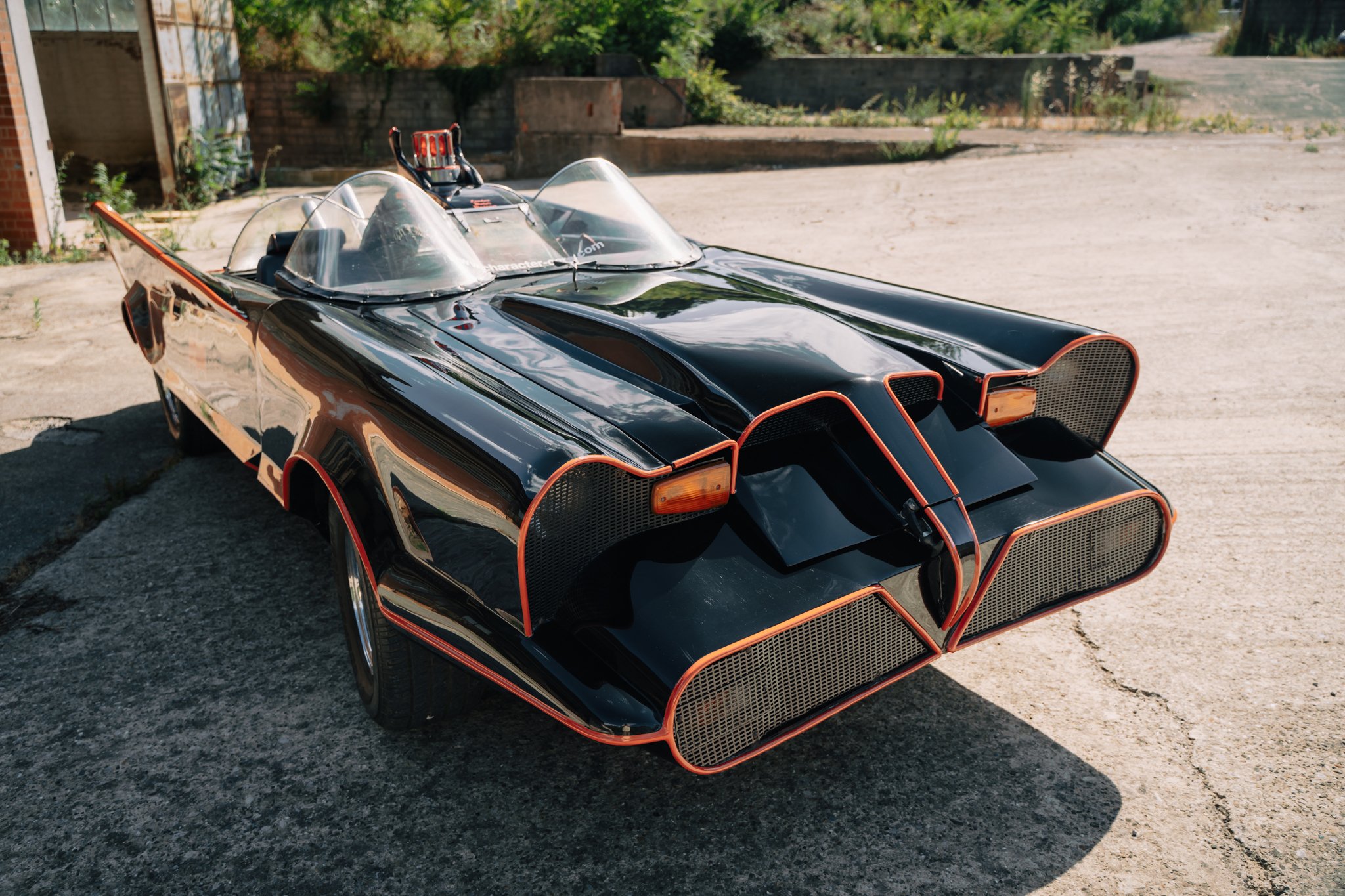 The Batmobile in the landscape