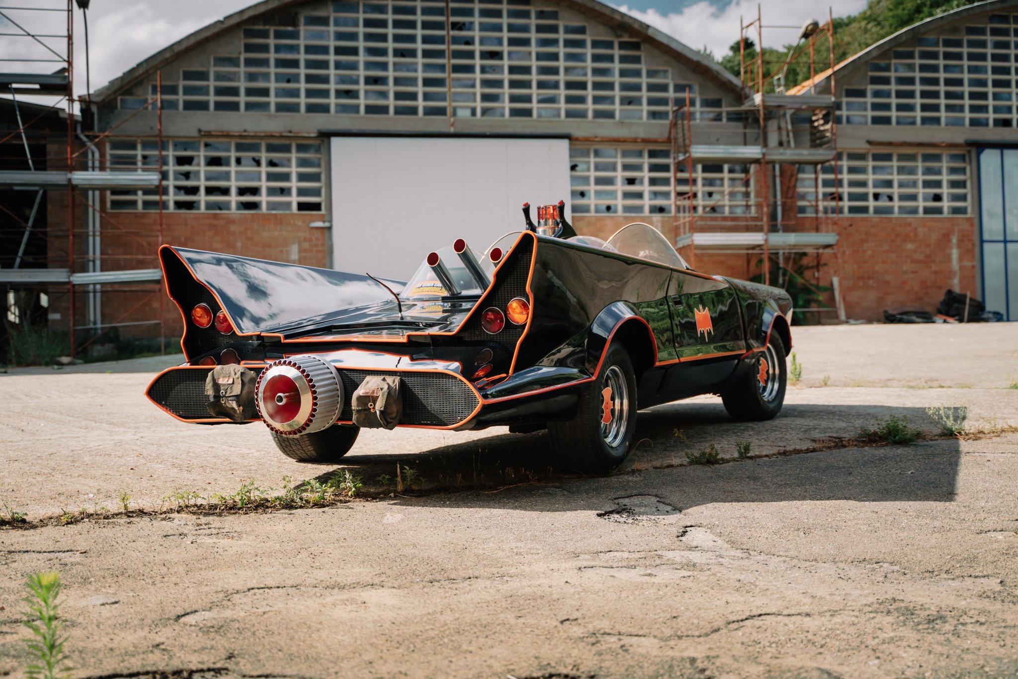 The Batmobile on display