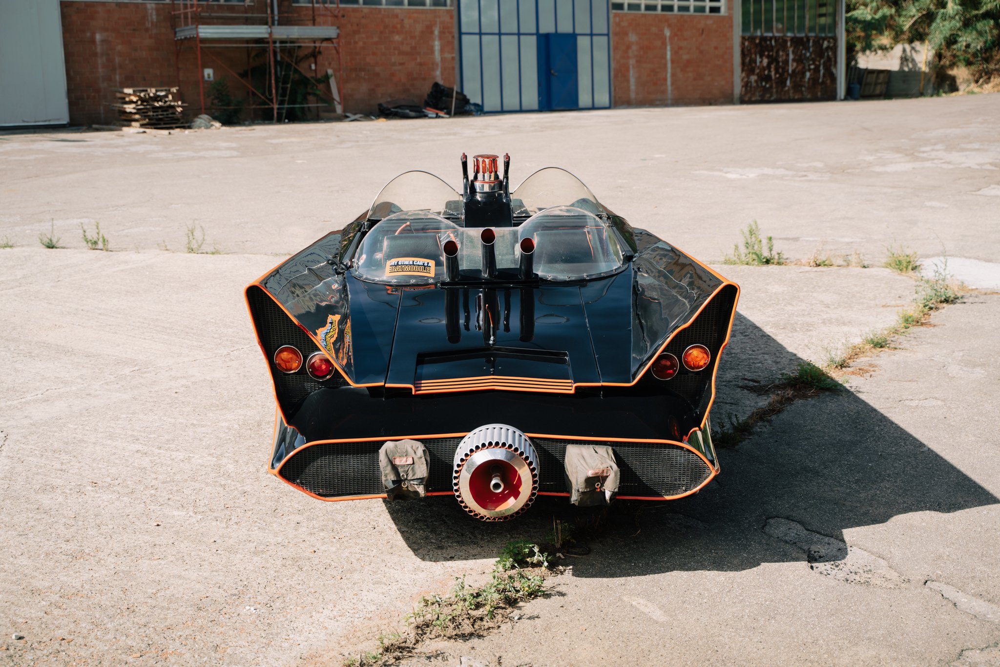 The interior of the Batmobile replica