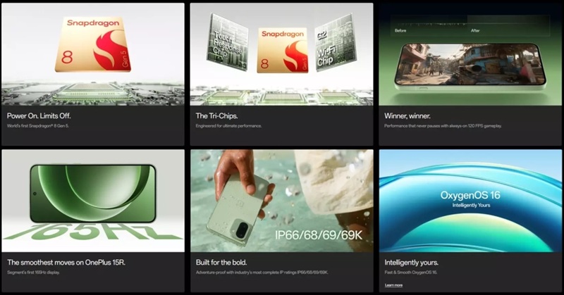 OnePlus 15R смартфон