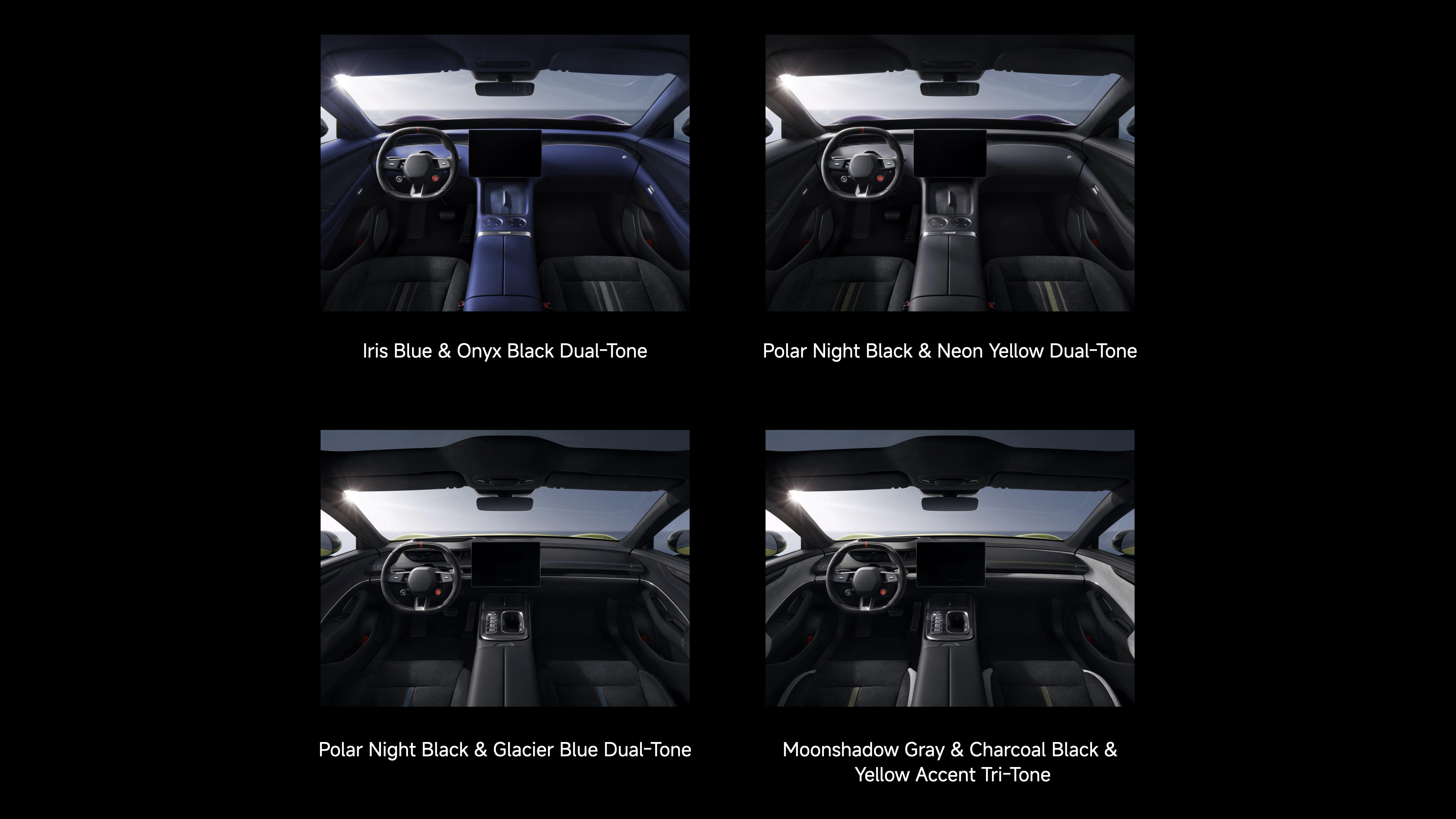 Цветовые схемы интерьера автомобилей Xiaomi