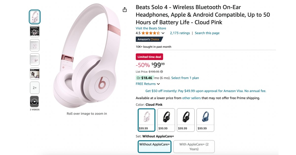 Beats Solo 4 Wireless Headphones - $100 Off!Don't miss it!