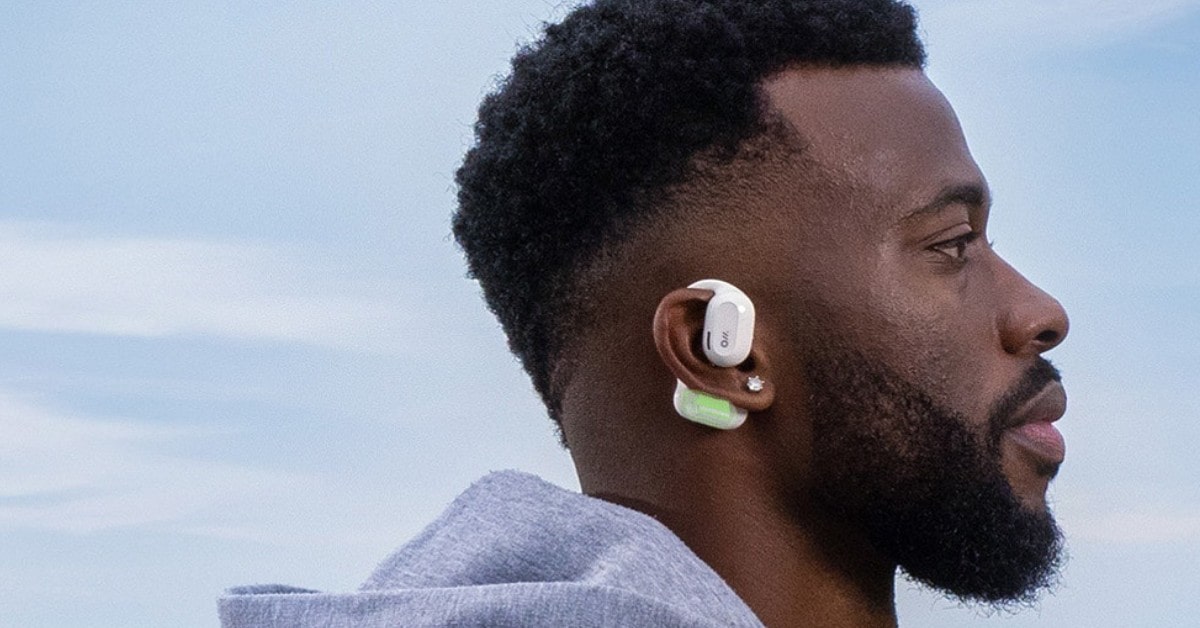 Écouteurs Sans Fil étanches IPX5 Avec Crochet D'oreille - Pour Sport Et Conduite - Autonomie 5-6h - Couleur Bleue