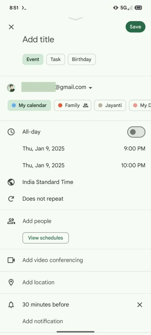 Select calendars in the current version of Google Calendar