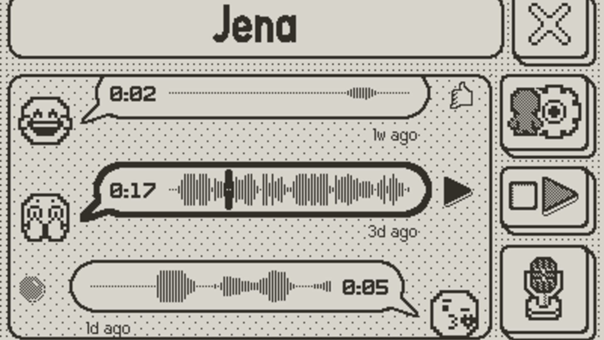 Screenshot of chat in helloyellow