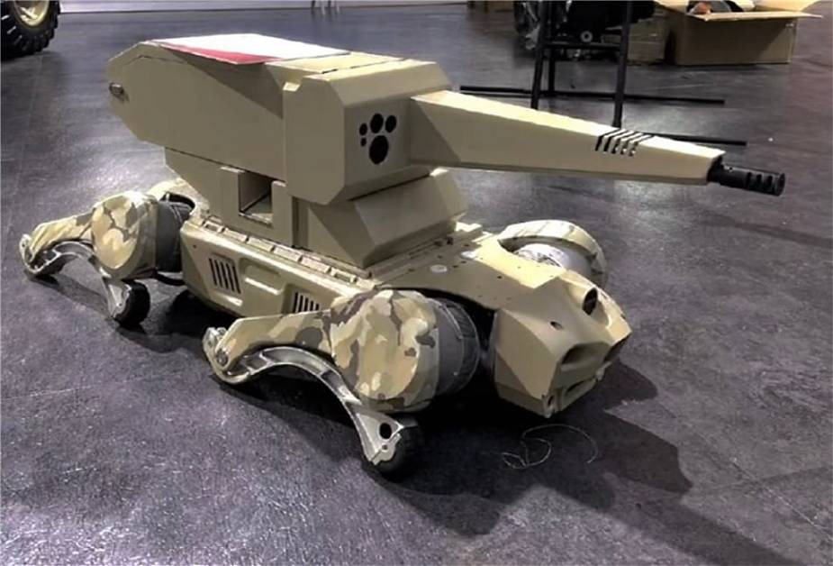 China hat einen Kampfroboter-Hund mit einer automatischen Kanone vorgestellt