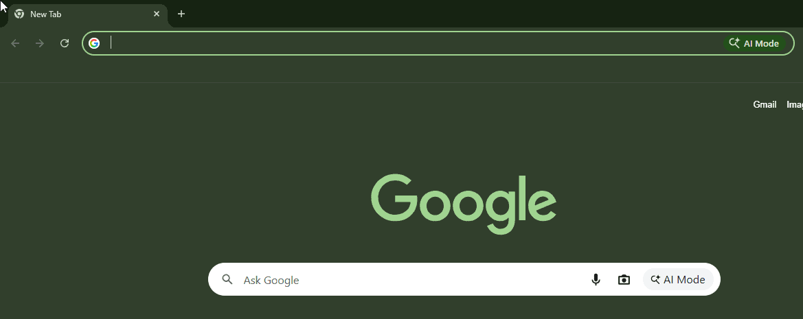 Новая стартовая страница Google Chrone