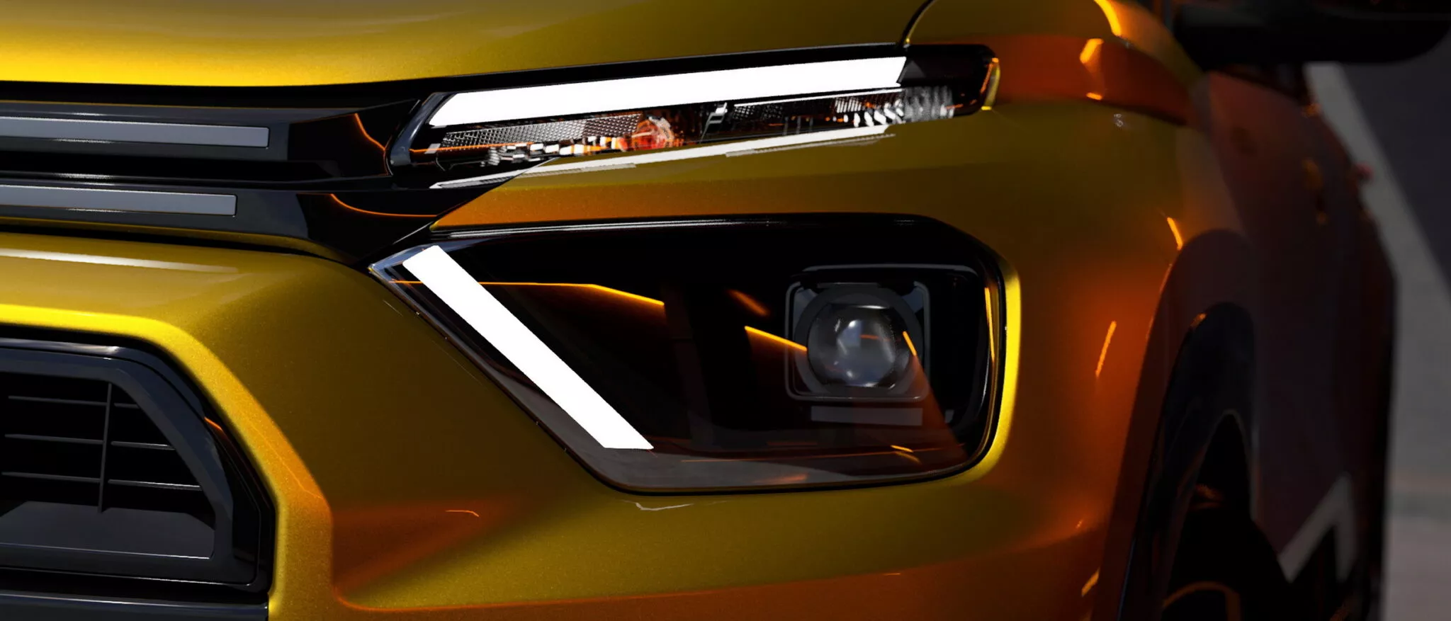 Red brake calipers of Citroën Basalt Vision