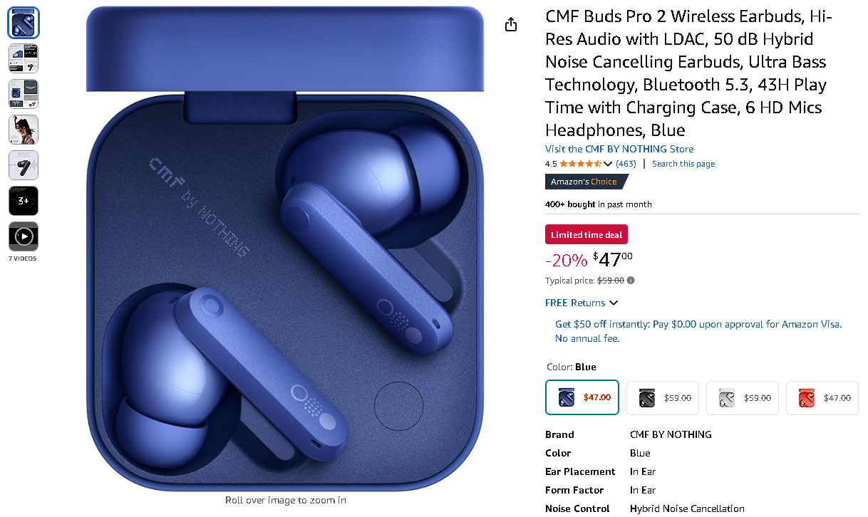 Screenshot of the CMF Buds Pro 2