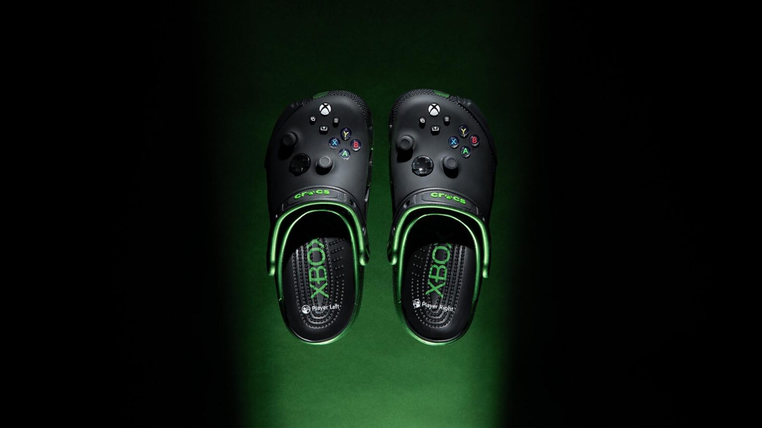 Full view of the new Crocs and Xbox collection