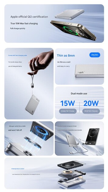 Main features of the RedMagic 5000 mAh wireless power bank