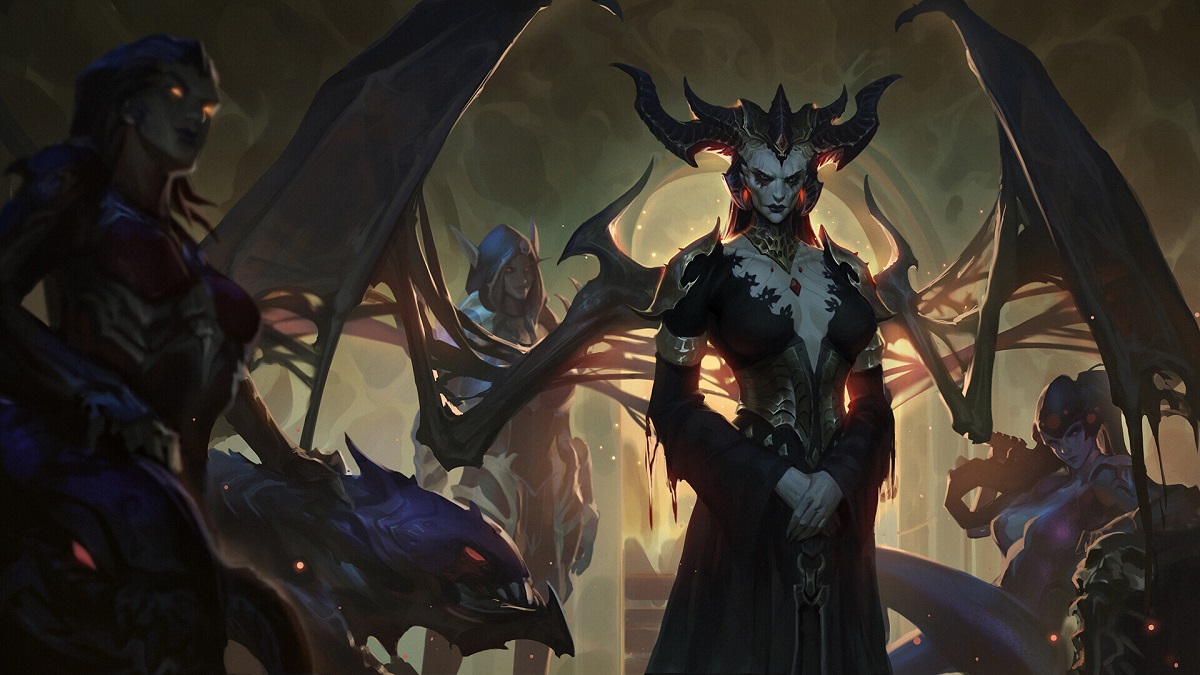 Lilith and her demons in the Diablo IV story release trailer