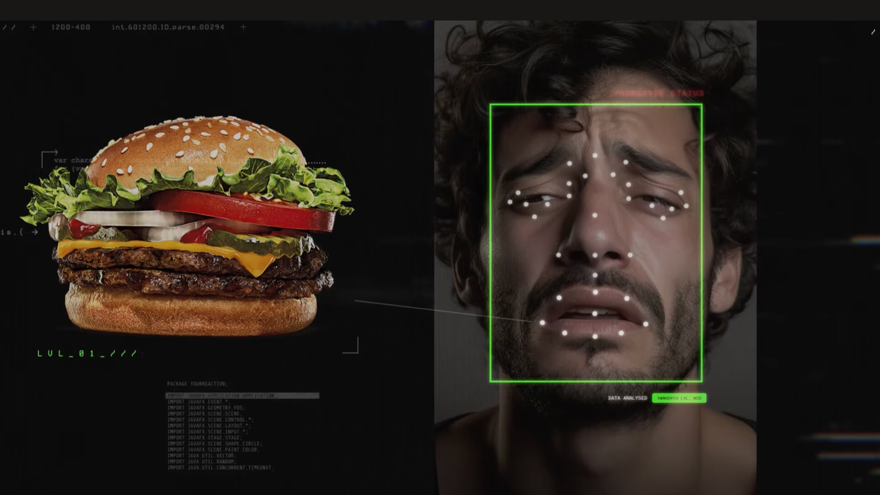 Burger King hat eine App zum Scannen des "Katerlevels" eingeführt, um Rabatte zu gewähren