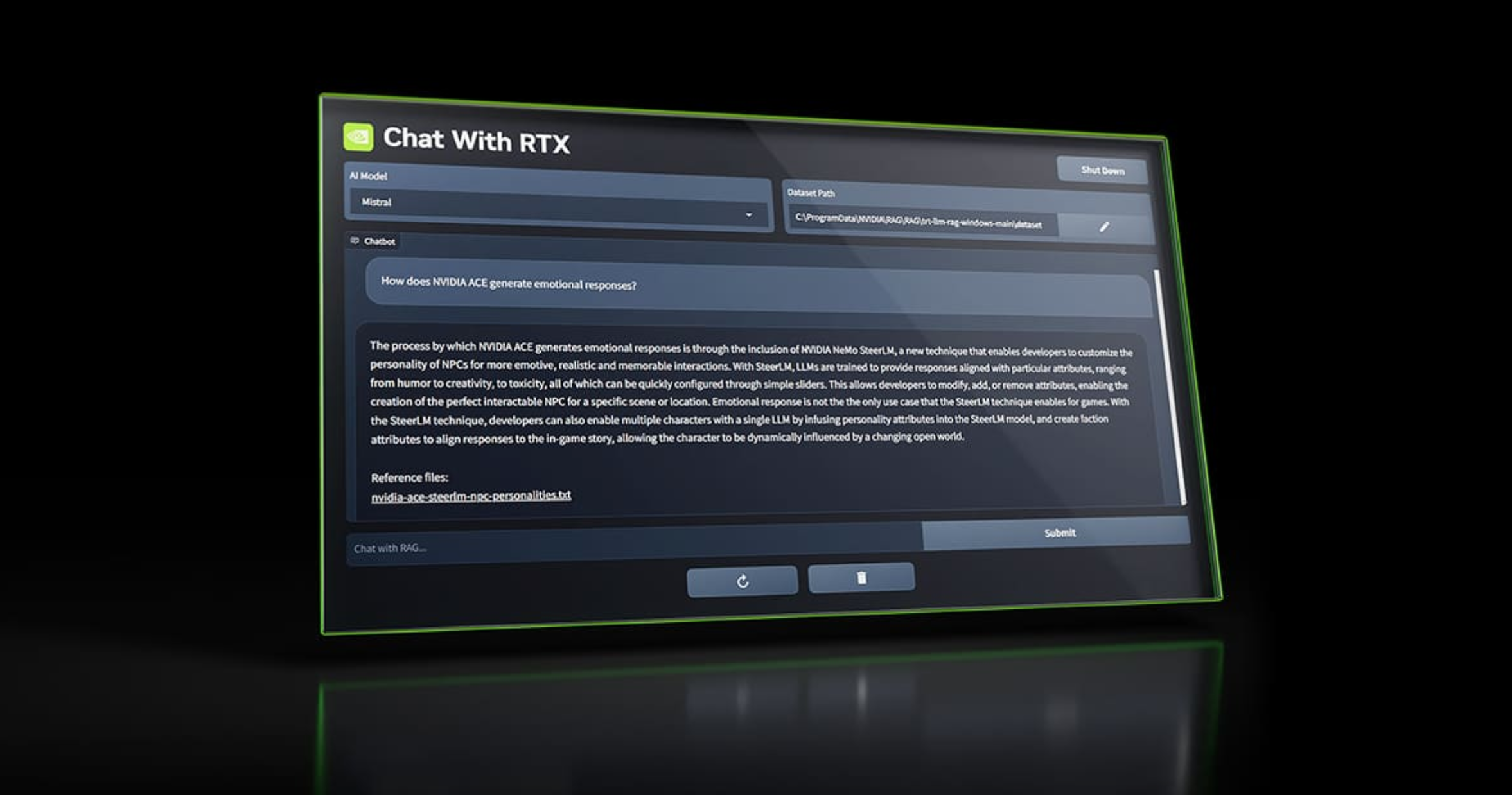 NVIDIA has released a chatbot that runs directly on a user's PC
