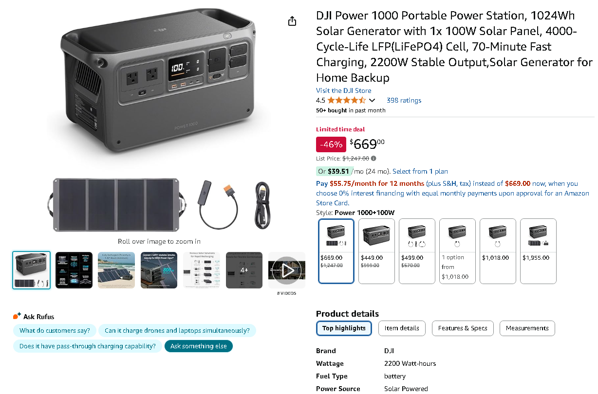 DJI Power 1000 Portable Power Station