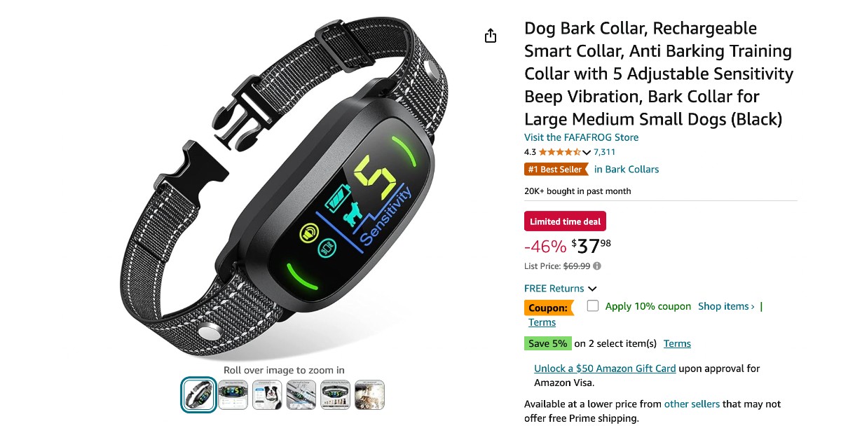 Dog Bark Collar with a $32 Discount! Don't miss it!