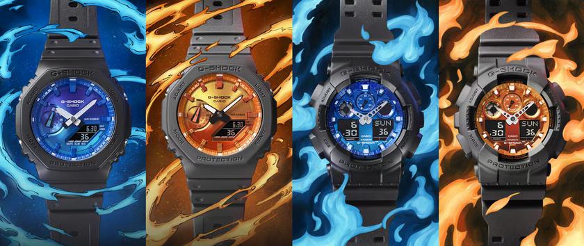 Reloj G-Shock Flame Inside con degradado azul