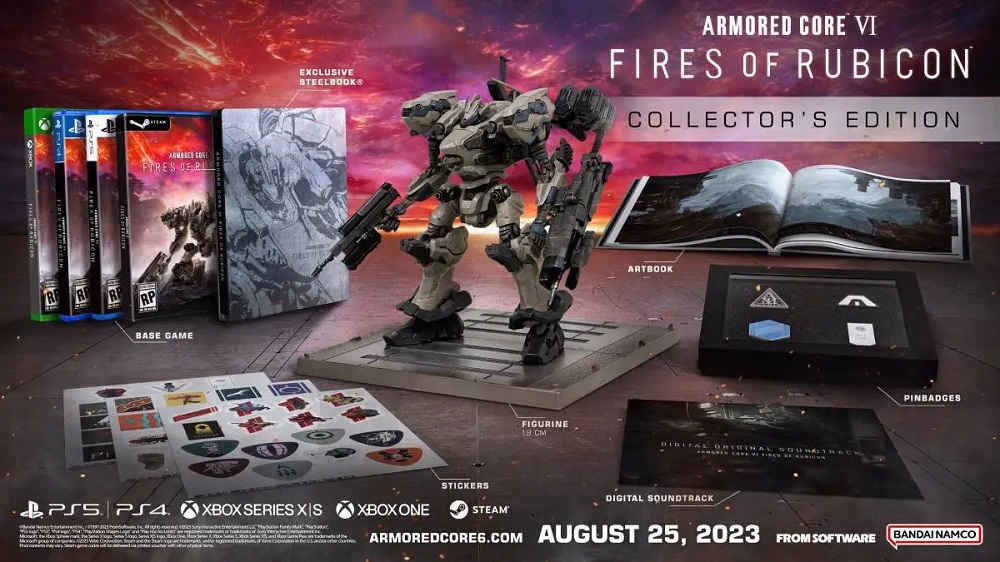La Collector's Edition di Armored Core VI: Fires of Rubicon è ora disponibile. Include un mech dettagliato, un artbook dettagliato e molte altre chicche.-2