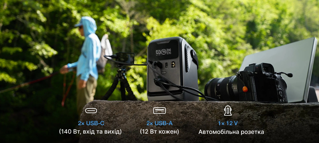 EcoFlow TRAIL 300 DC з бокового вигляду