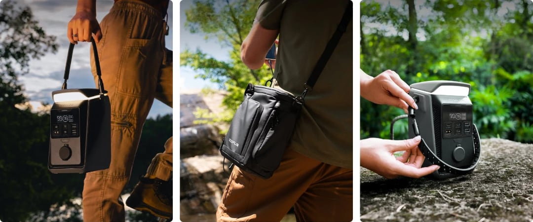 Екран EcoFlow TRAIL Plus 300 DC із показниками функцій