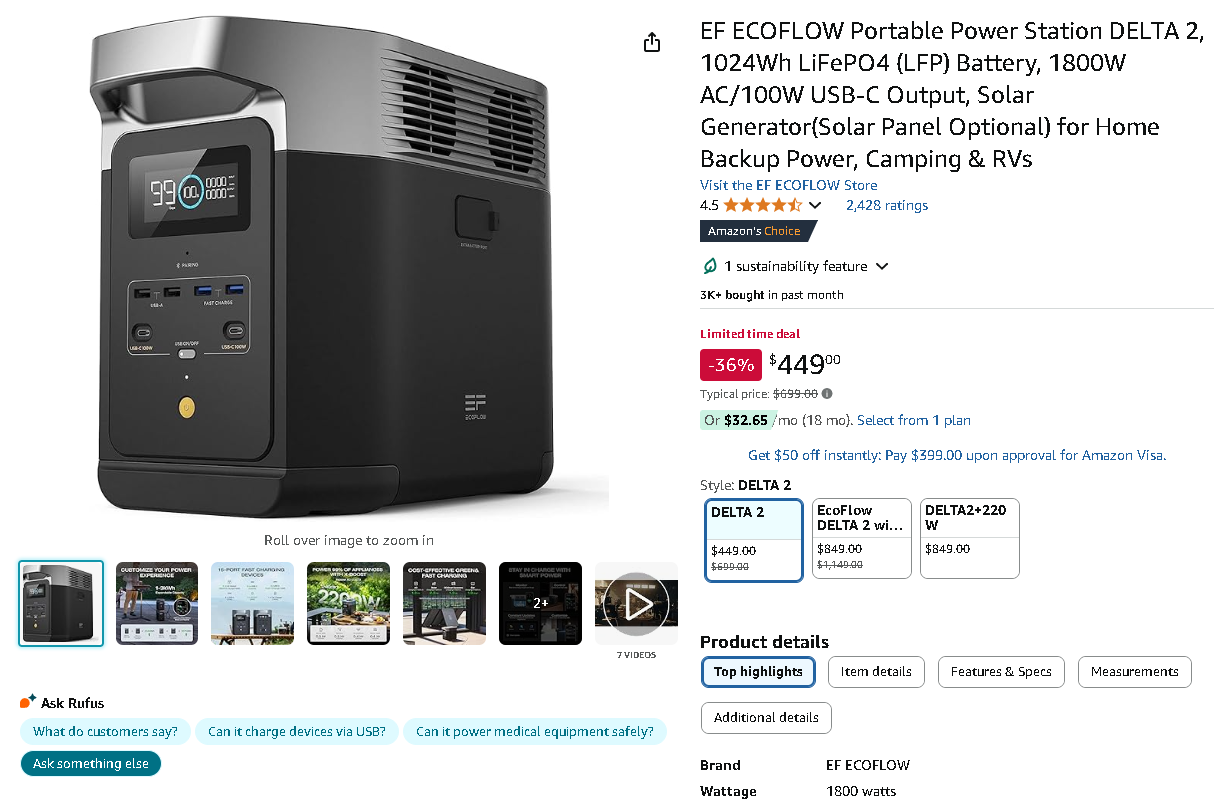 EcoFlow DELTA 2 Power Station